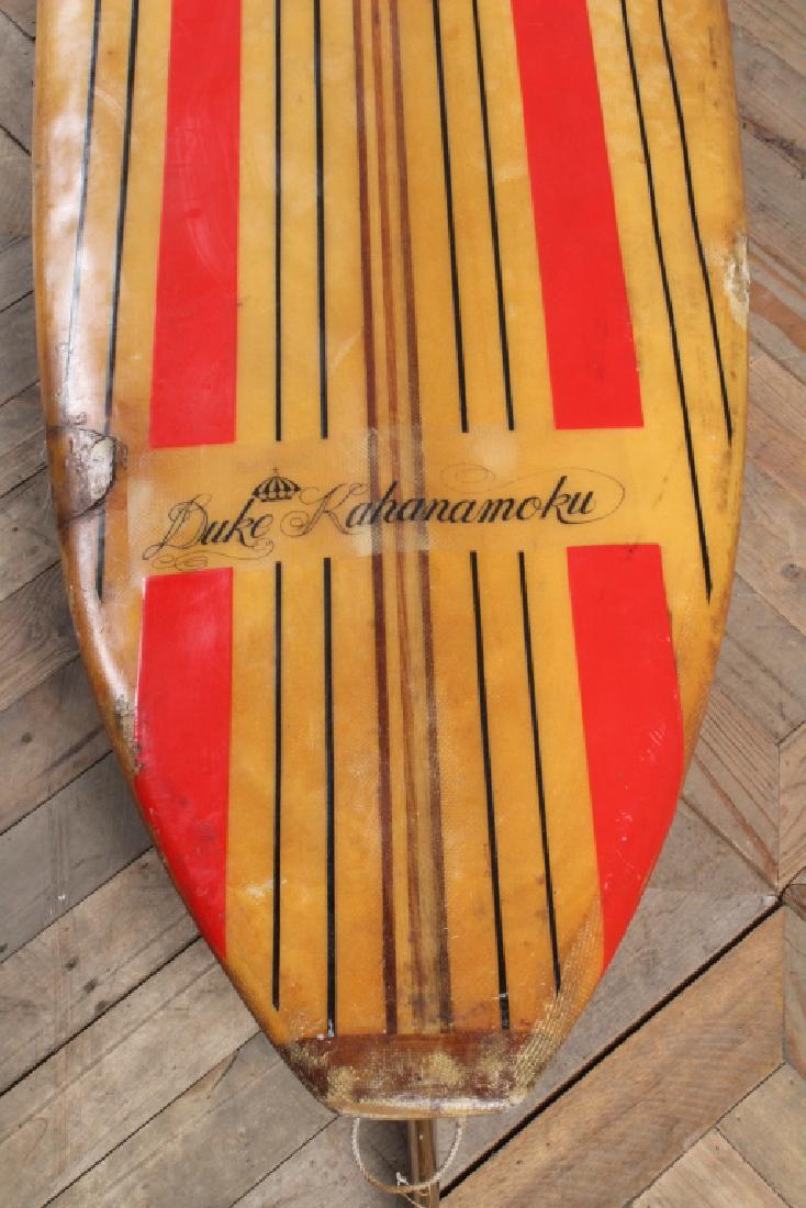 Vintage Duke Kahanamoku Surfboard: Vintage Duke Kahanamoku Surfboard.