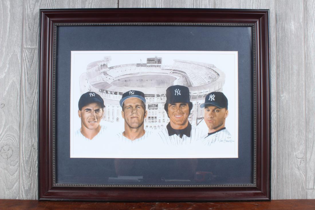 Yankees Greats Signed Limited Edition Print: Yankees Greats Signed Limited Edition Print. Signed Barrett, Bianchi. Size: 19" x 23" x 1" Framed, 10" x 16" Sight