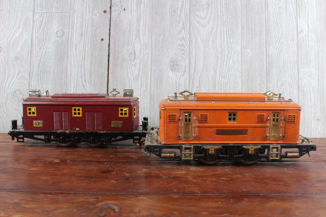 American Flyer and Lionel Locomotives: American Flyer and Lionel Engines. Size: 6" x 15" x 4"