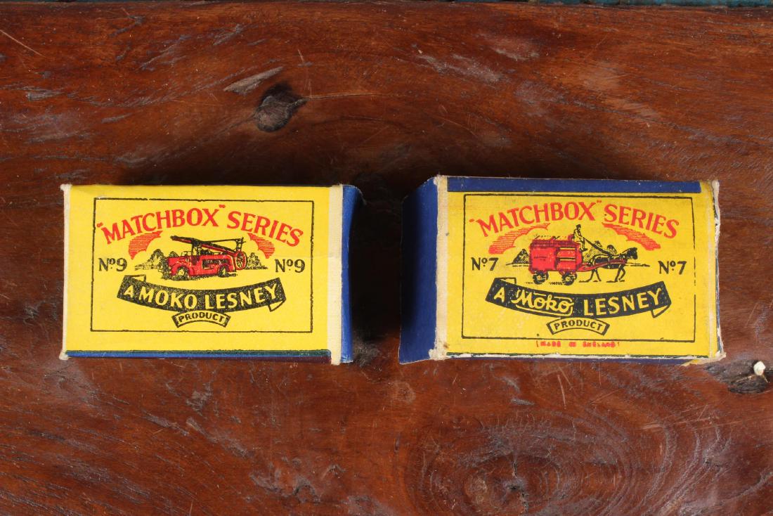 Matchbox Moko Lesney No.7 and No.9 Cars: Matchbox Moko Lesney No.7 and No.9 Cars. Size: 1.5" x 2" x 1"