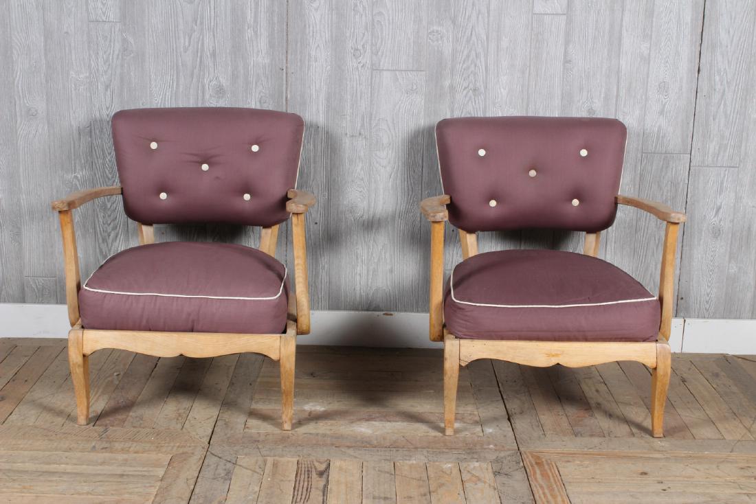 Pair Jules Leleu Style Armchairs (1 of 5)