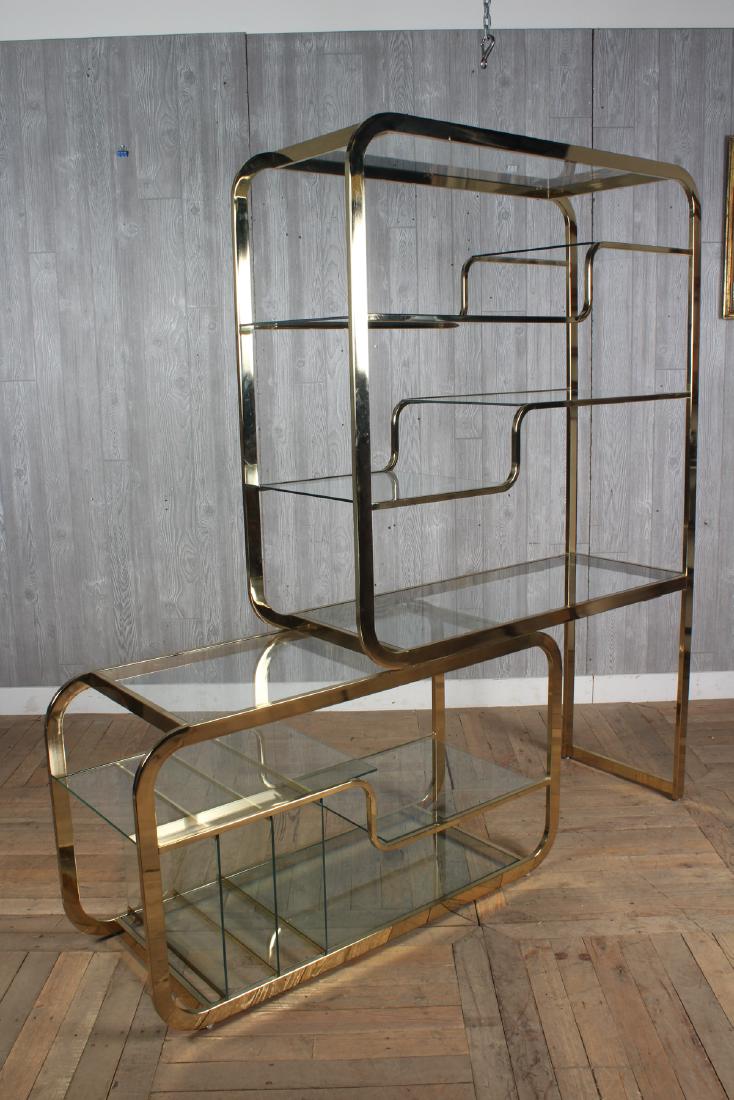 Milo Baughman for DIA Style Modular Etegere: Milo Baughman for DIA Style Modular Etegere. Size: 72" H x 69.5" W x 18" D
