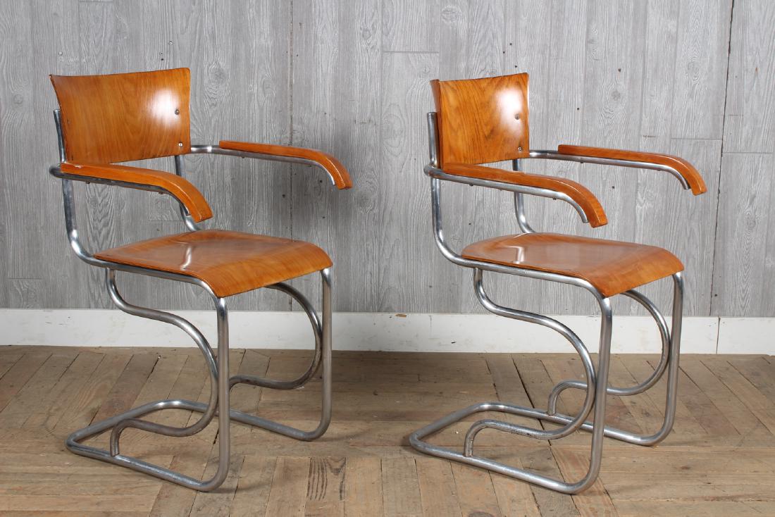 Mart Stam for Thonet Style Cantilever Arm Chairs (1 of 4)