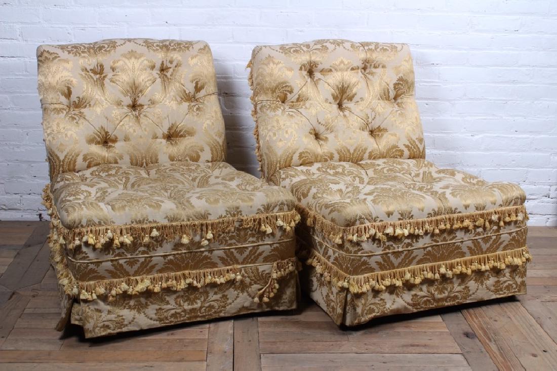 Pair of Upholstered Slipper Chairs (1 of 6)