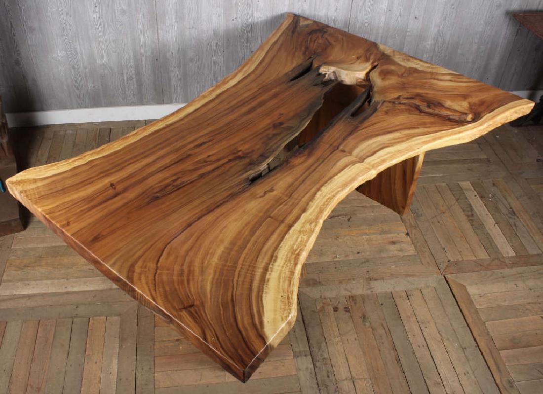 Live Edge Timber Table: Live Edge Timber Slab Table. Size: 29.5" x 79.5" x 60"