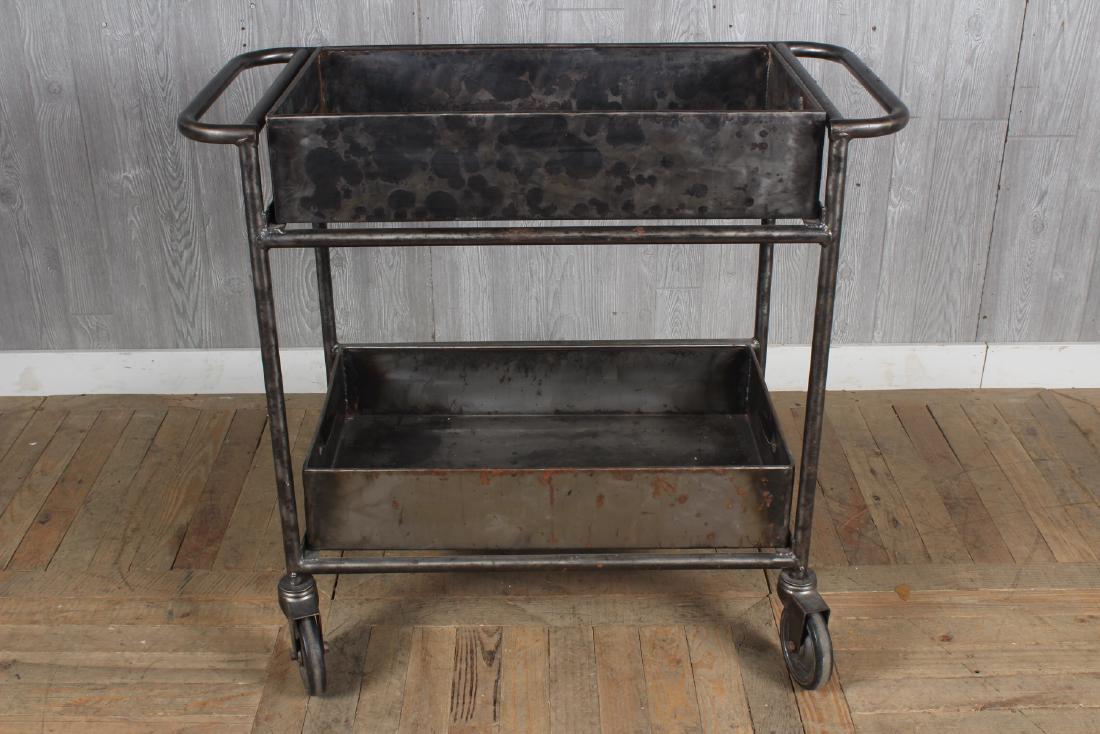 Vintage 2 Bin Industrial Style Bar Cart (1 of 3)