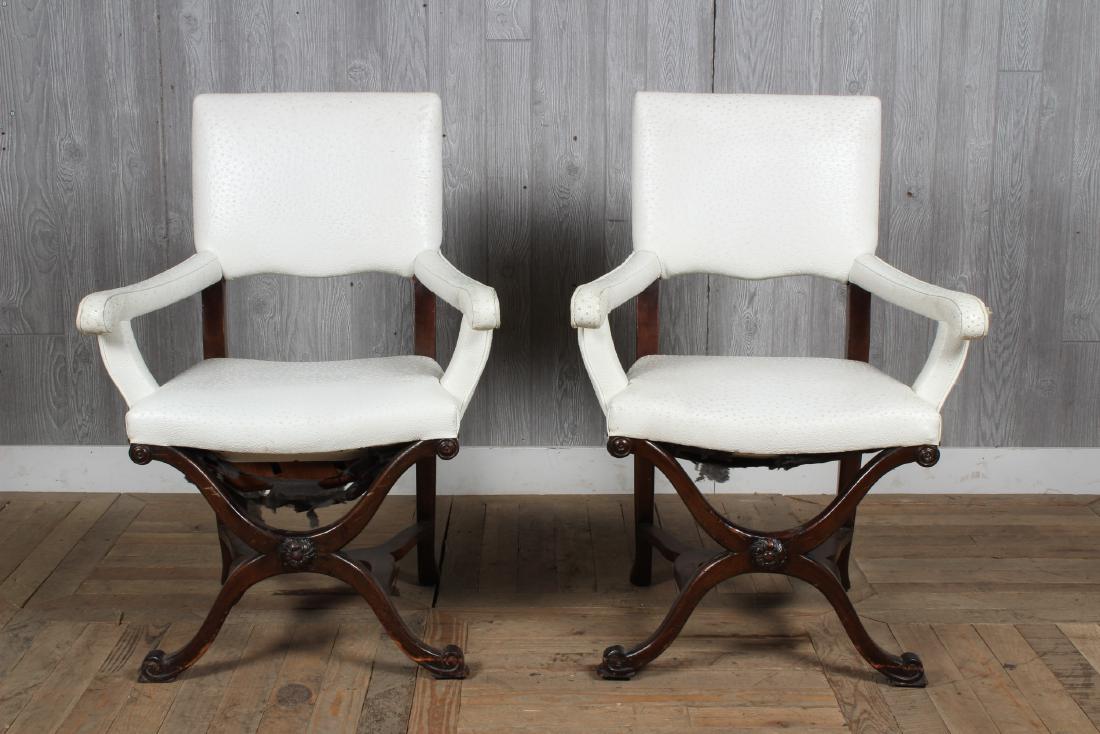 Pair Faux Ostrich Chairs (1 of 5)
