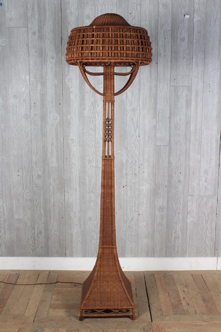Antique Wicker Floor Lamp (1 of 5)