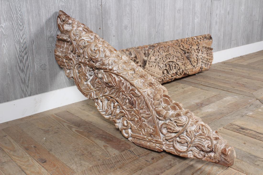 2 Architectural Carved Wood Indian Brackets (1 of 5)