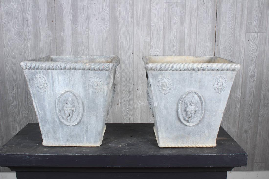 Square Lead Planters (1 of 4)