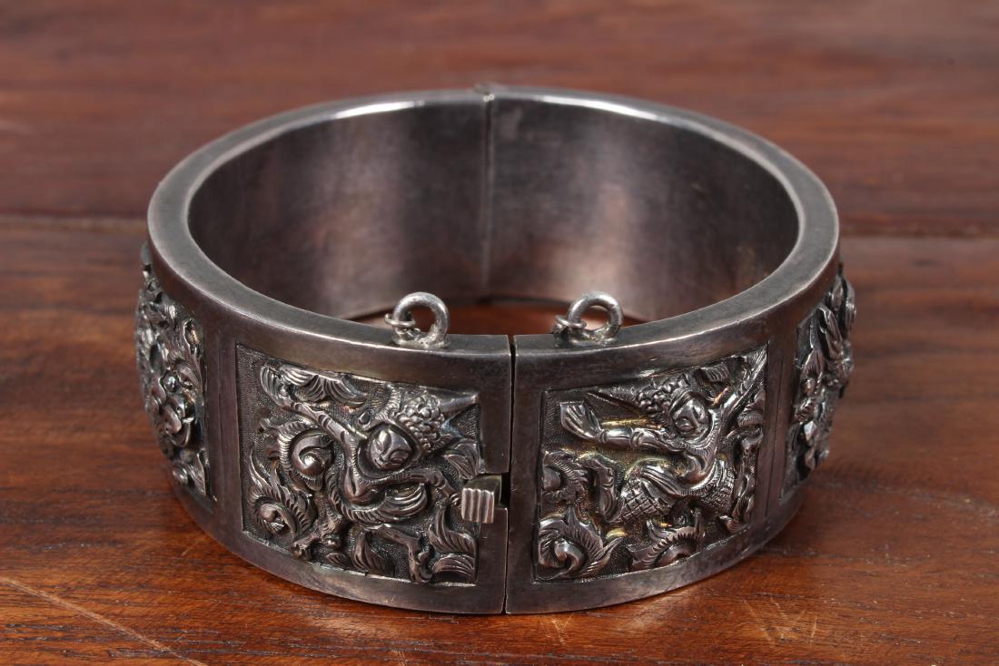 Chinese Silver Cuff Bracelet (1 of 4)