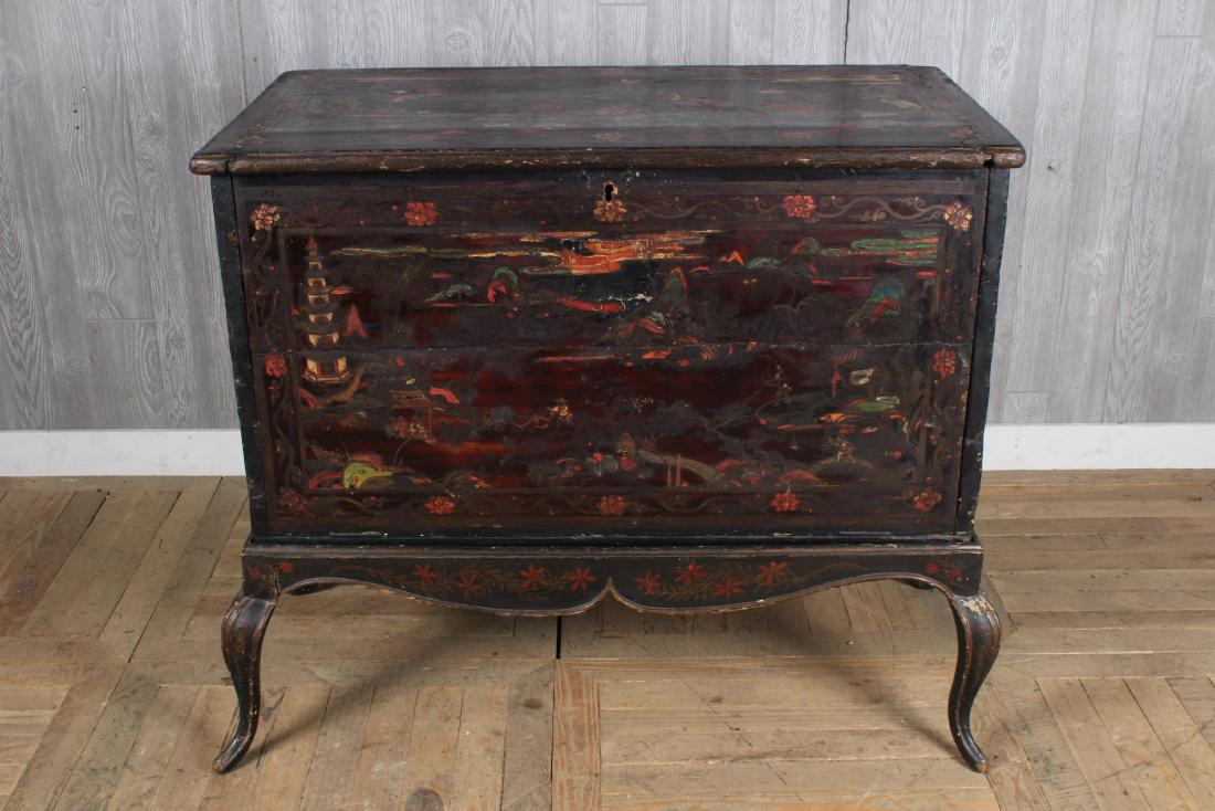 Antique Chinoiserie Chest on Stand (1 of 5)