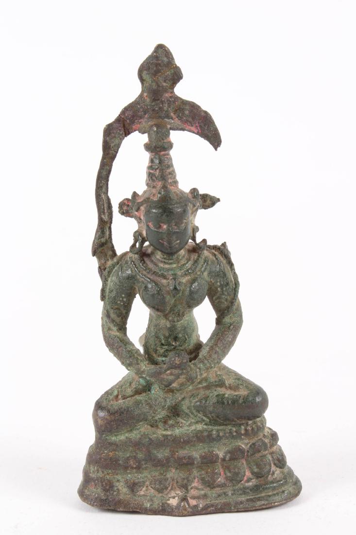 Ancient Pala Period Bronze Tara (11-12th C): Ancient Pala Period Bronze Statue (11-12th Century) -- Tara Size: 3.5" High (P57)