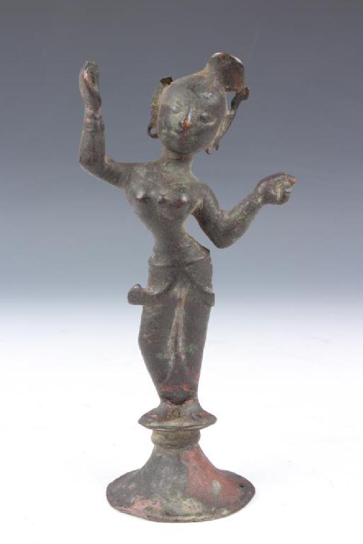Antique Bronze Indian Radha Statue (1 of 5)