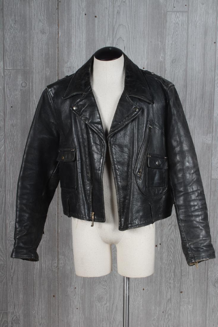 Vintage Studded Leather Motorcycle Jacket (1 of 2)