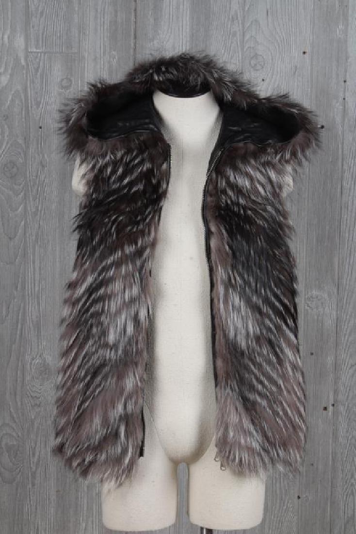 Hooded Fur and Leather Vest (1 of 4)