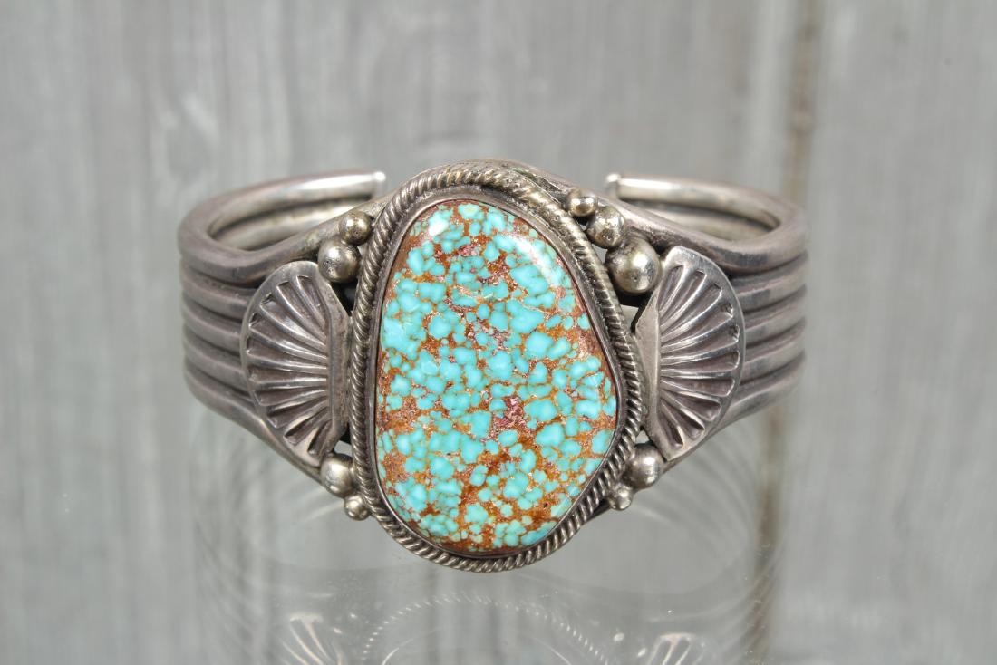 Terry Martinez Attr. Navajo Pawn Turquoise Bangle (1 of 5)