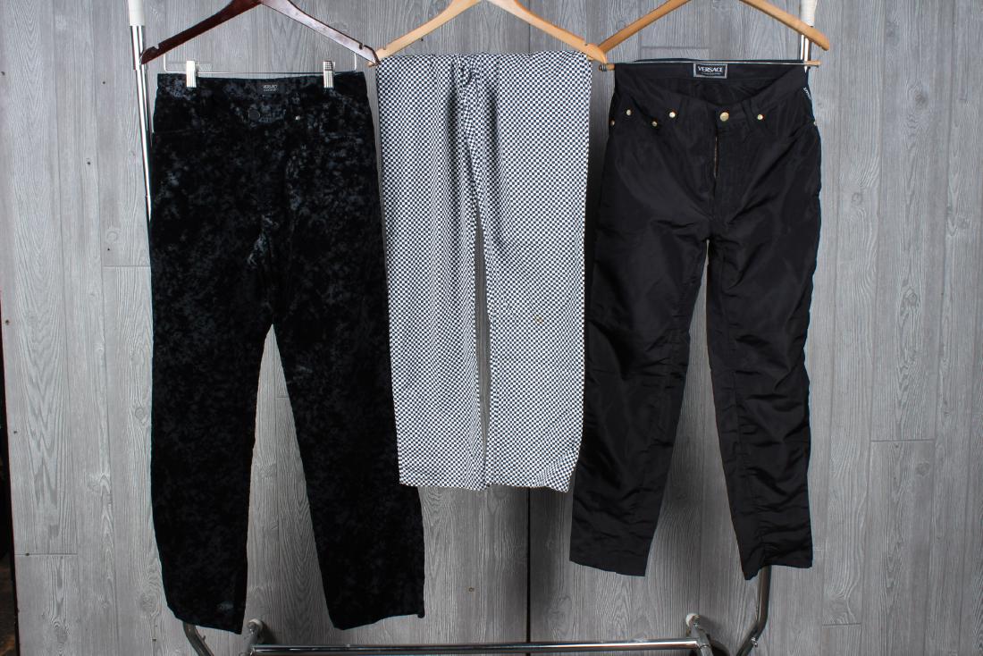 3 Versace V2 Trousers: 3 Versace V2 Trousers. Size (Left to Right): 32, 30, 31