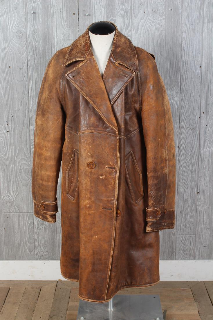 Vintage Leather Duster Overcoat (1 of 5)