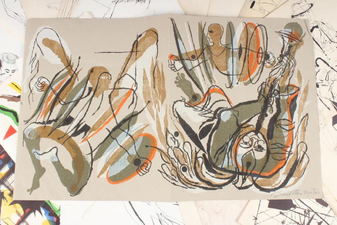 Collection of David Stone Martin Portfolios: Collection of David Stone Martin Portfolios. Size: 19" H x 12.5" W x 0.5" D