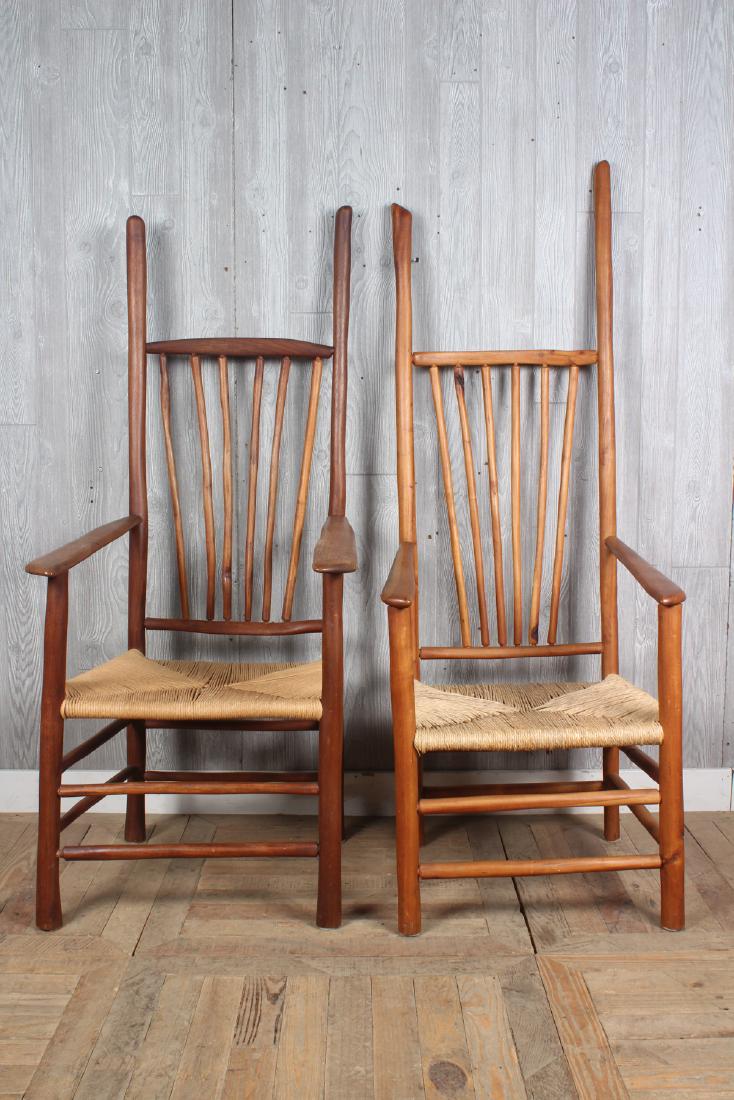 Pair American Studio Style Windsor Armchairs (1 of 4)