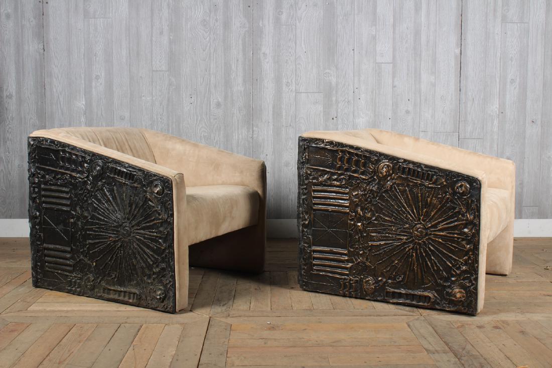 Pair Adrian Pearsall Style Armchairs (1 of 4)