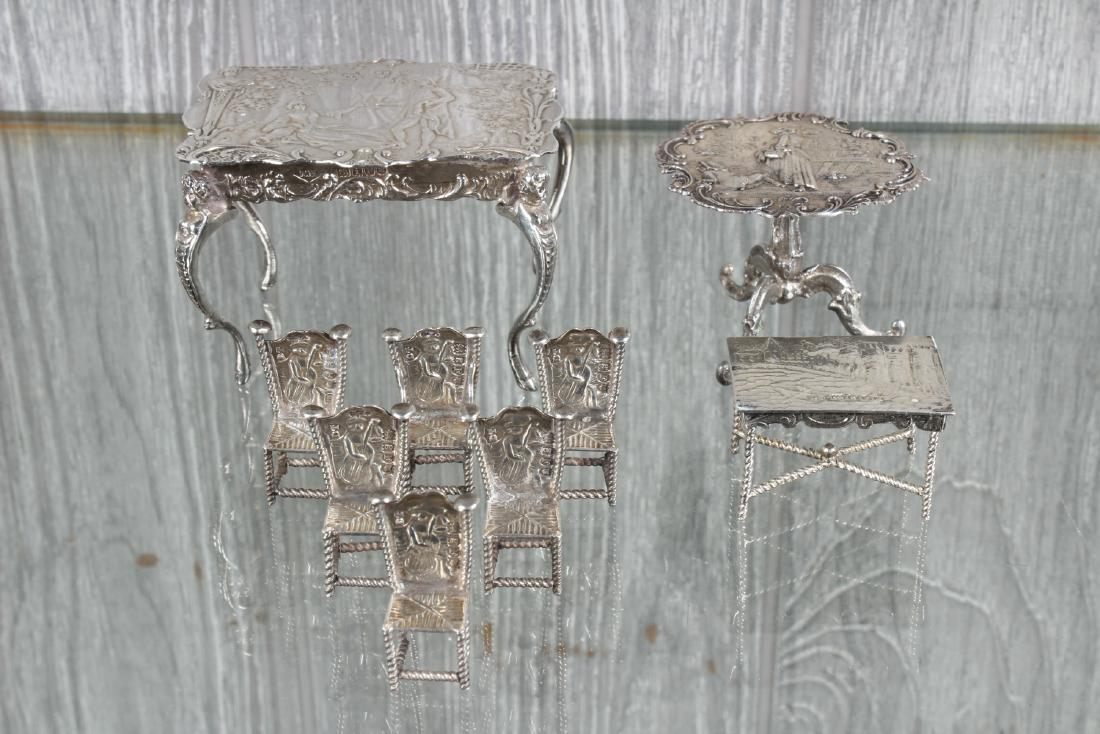 English and Dutch Miniature Silver Furniture (1 of 8)