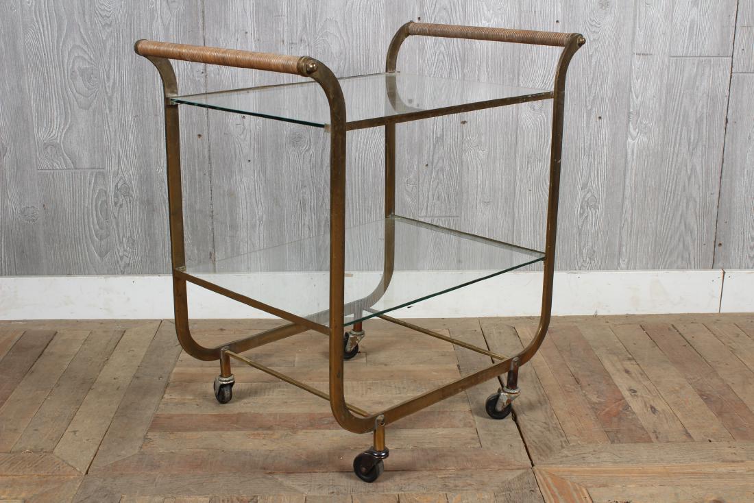 Modern Bronze and Glass Bar Cart (1 of 4)