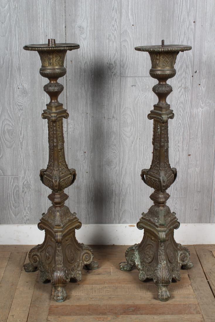 Antique Bronze Torchieres (1 of 5)