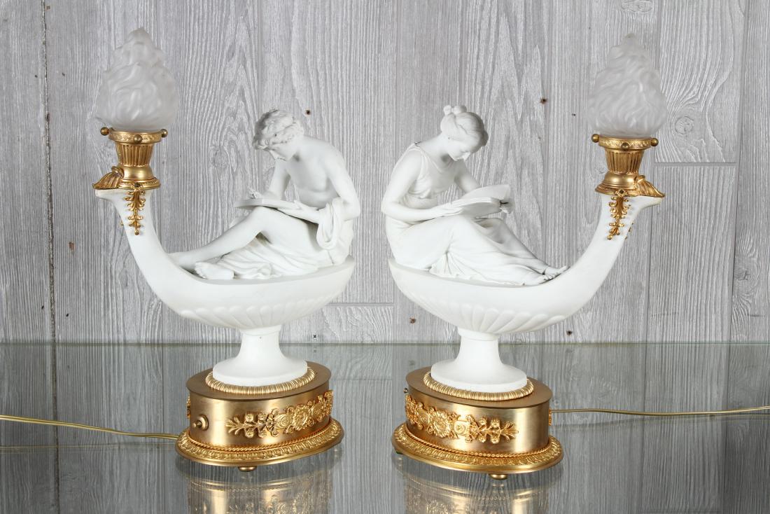 Pair French Empire Lamps (1 of 6)