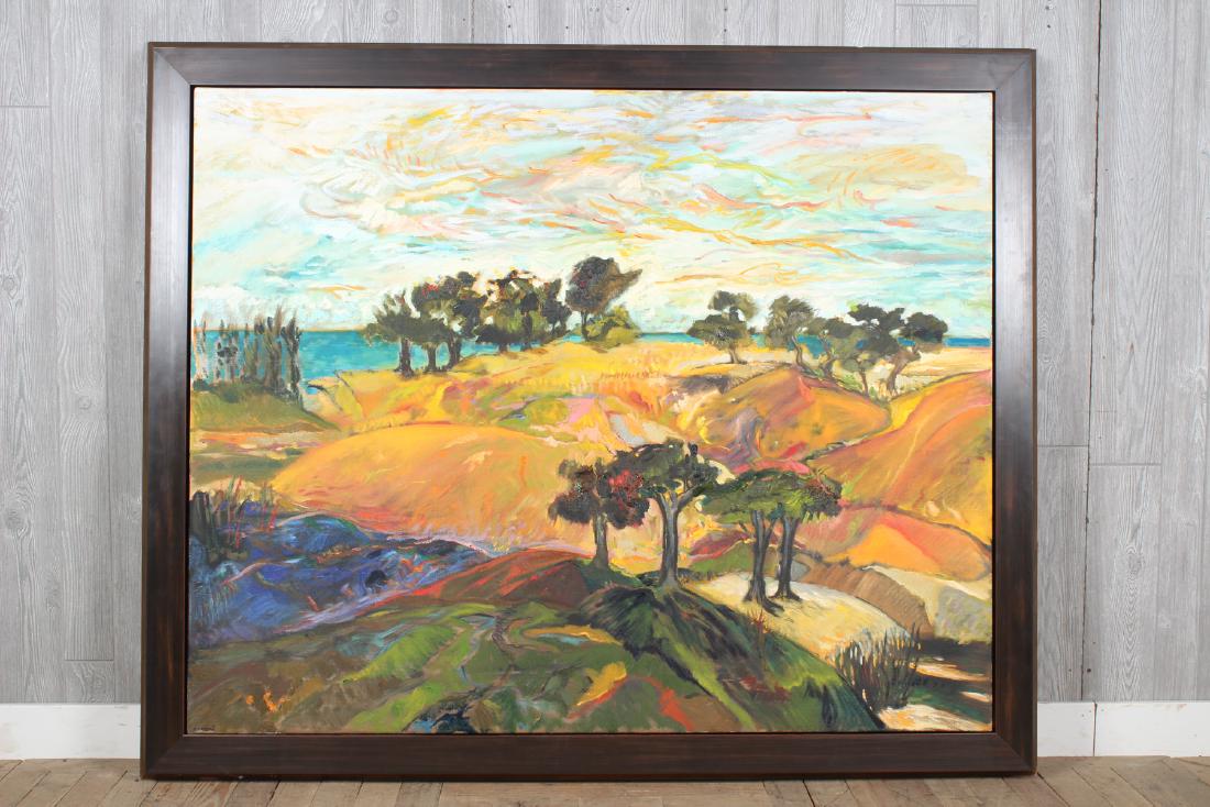 Yehouda L Chaki (b.1936) Fauvist Style Blue Line (1 of 3)