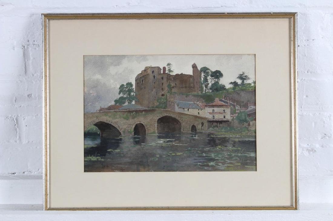 J. Wells Champney (1843-1903) Watercolor Dated 190: J. Wells Champney (1843-1903) Watercolor Dated 1900. Size: 21" x 16.5" Framed, 14" x 9.75" Sight
