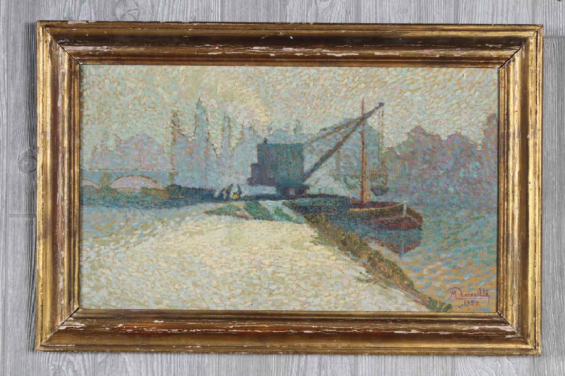 Maurice Lerouille (French, 20th C) Seine Riverside (1 of 4)