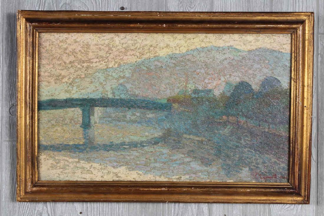 Maurice Lerouille (French, 20th C) Riverside Scene (1 of 3)