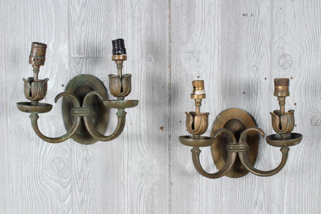 Pair Regency Style Bronze Sconces (1 of 4)