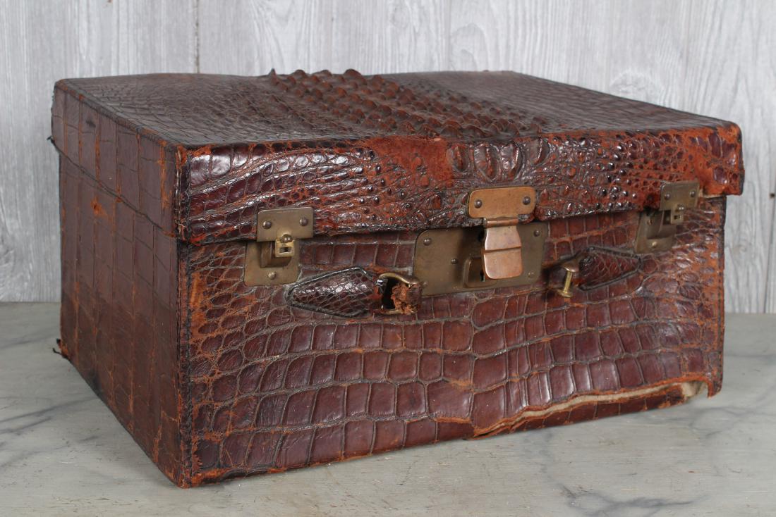 Antique Continental Alligator Trunk (1 of 5)