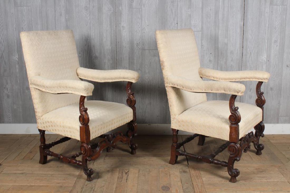 Pair Continental Library Armchairs (1 of 4)