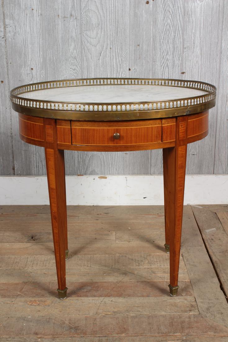 Marble Top Louis XVI Style Side Table (1 of 4)