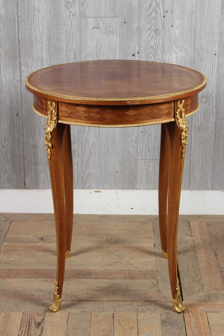 French Louis XV Style Marquetry Center Table (1 of 5)