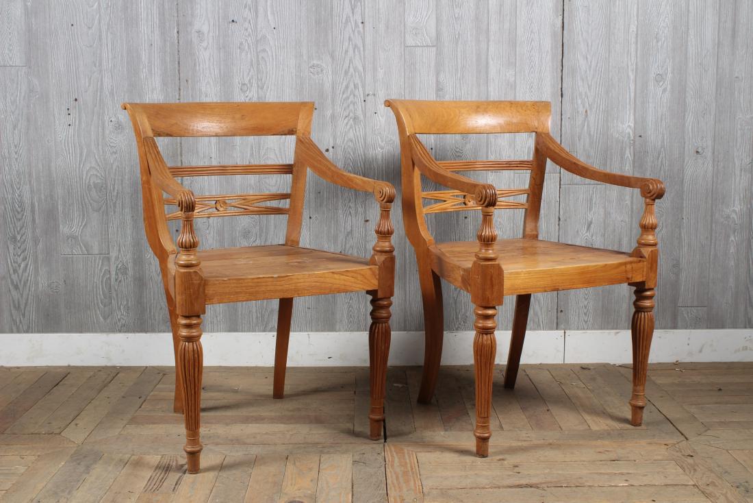 Pr. Carved Regency Style Armchairs (1 of 4)