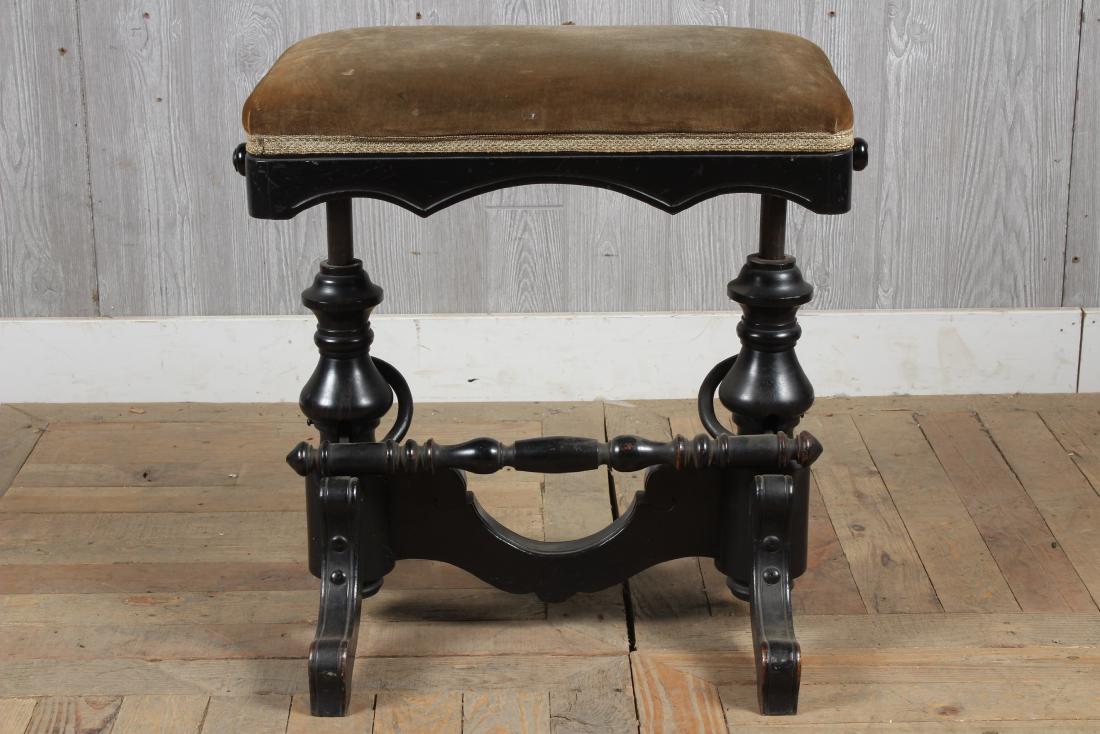 Victorian Carved and Upholstered Piano Stool (1 of 4)