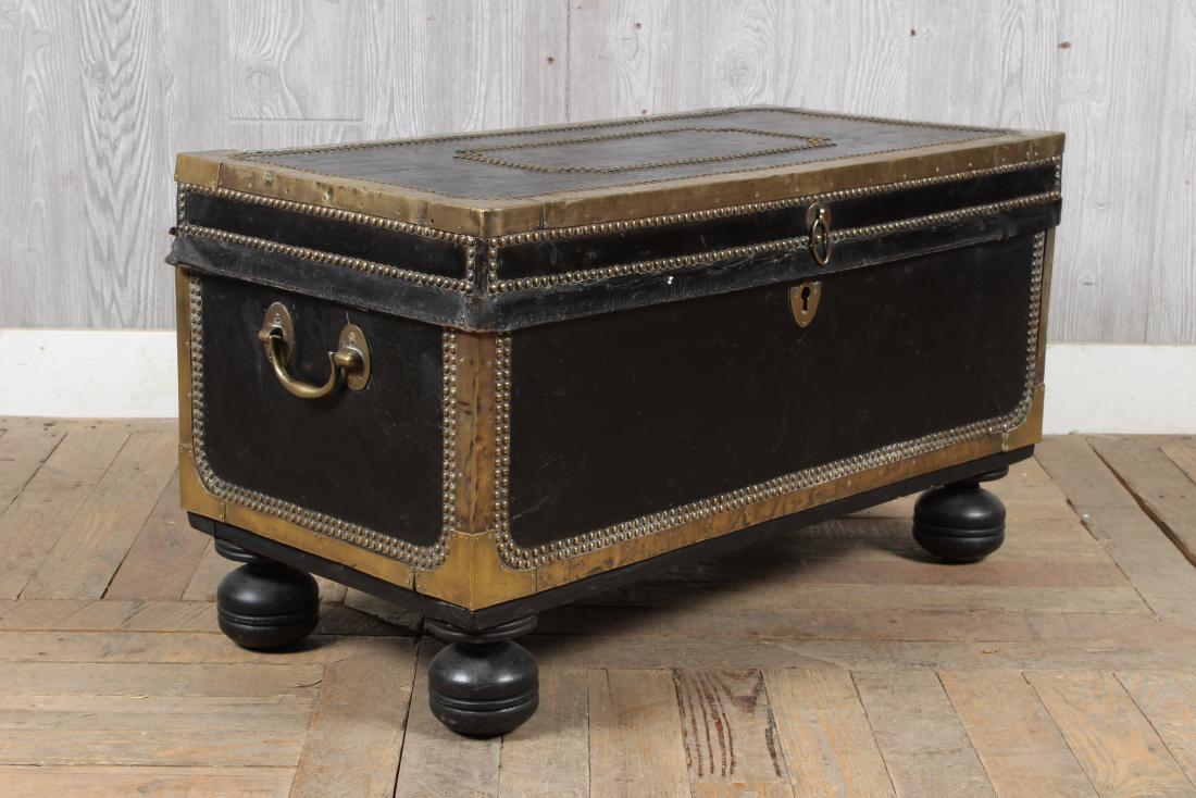 Brass and Leather Campaign Trunk (1 of 4)