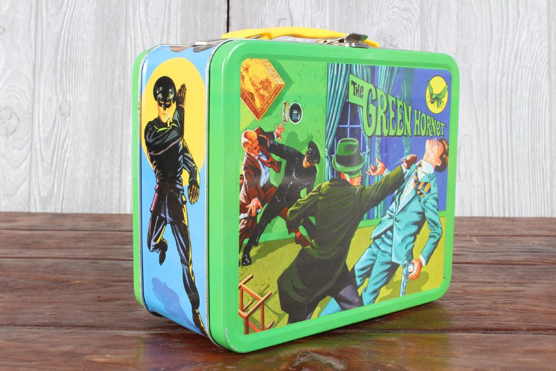 G Whiz Green Hornet Lunch Box: G Whiz Green Hornet Lunch Box. Size: 8" x 8" x 4"