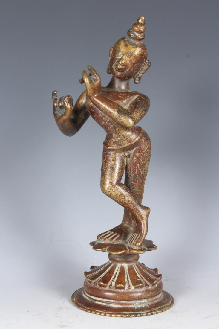 Antique Bronze Indian Krishna Statue