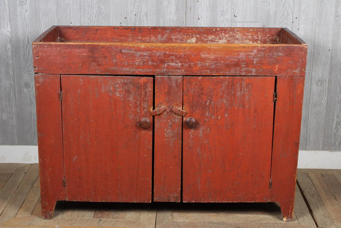 Antique American Painted Pine Dry Sink