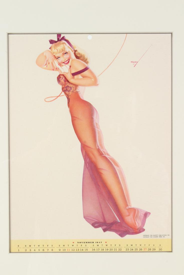 Vintage Petty Pin Up Calendar Page November 1947