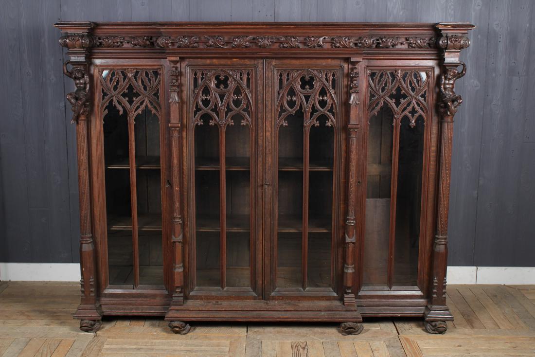 19th C Gothic Revival Cabinet (1 of 7)