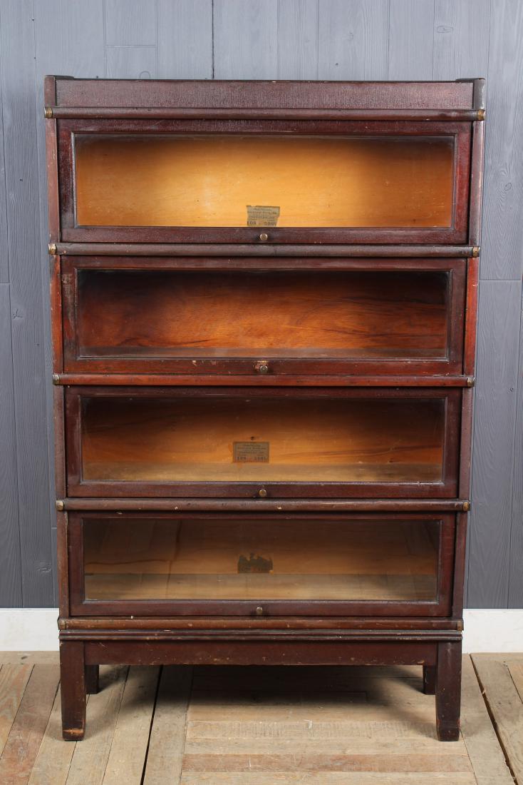 Globe Wernicke 4-Stack Mahogany Barrister Bookcase (1 of 5)