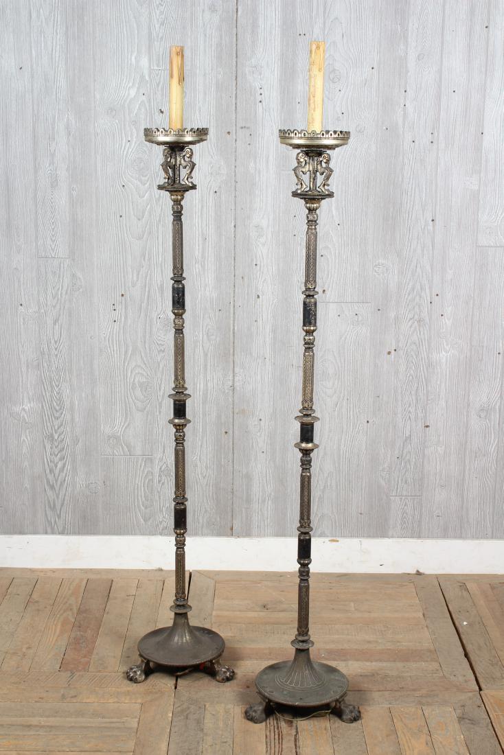 Pair Of Signed Marked Oscar Bach Floor Lamps Feb 13 2019