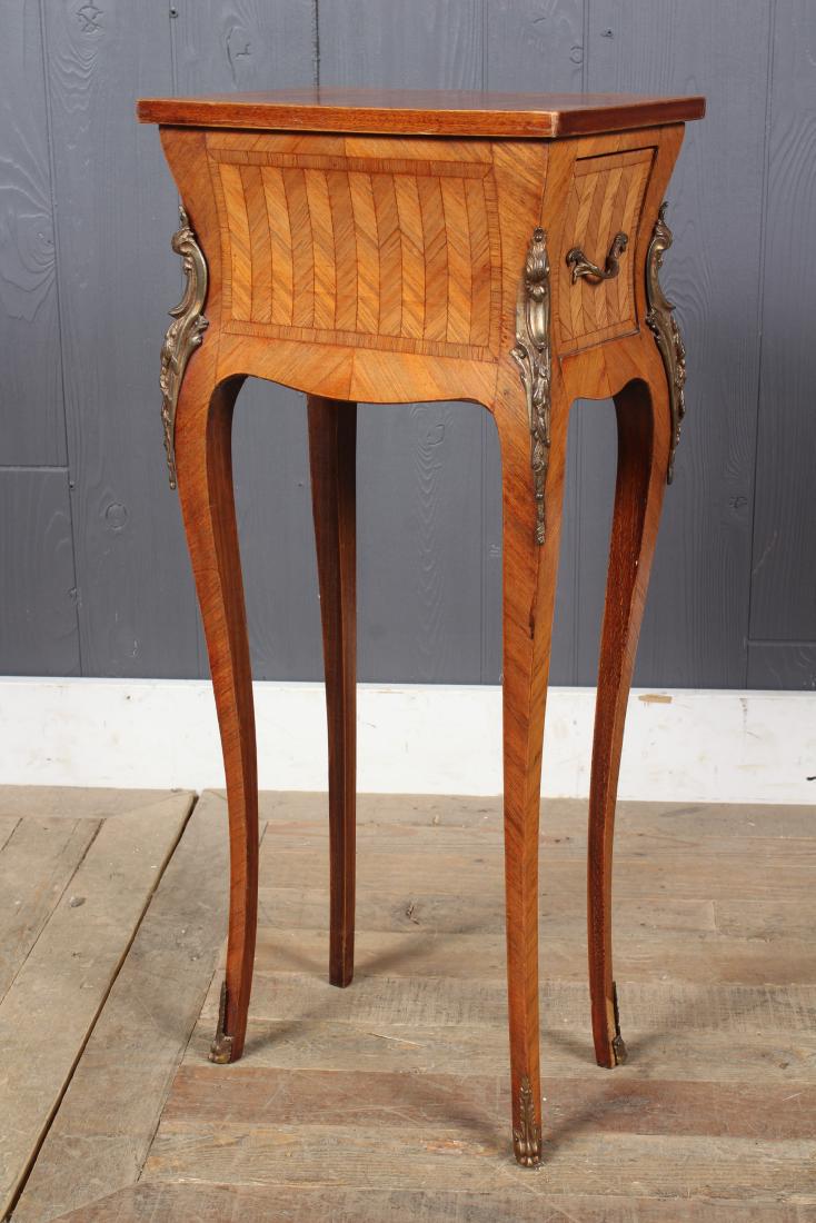 French Bronze Mounted Marquetry Side Table (1 of 4)